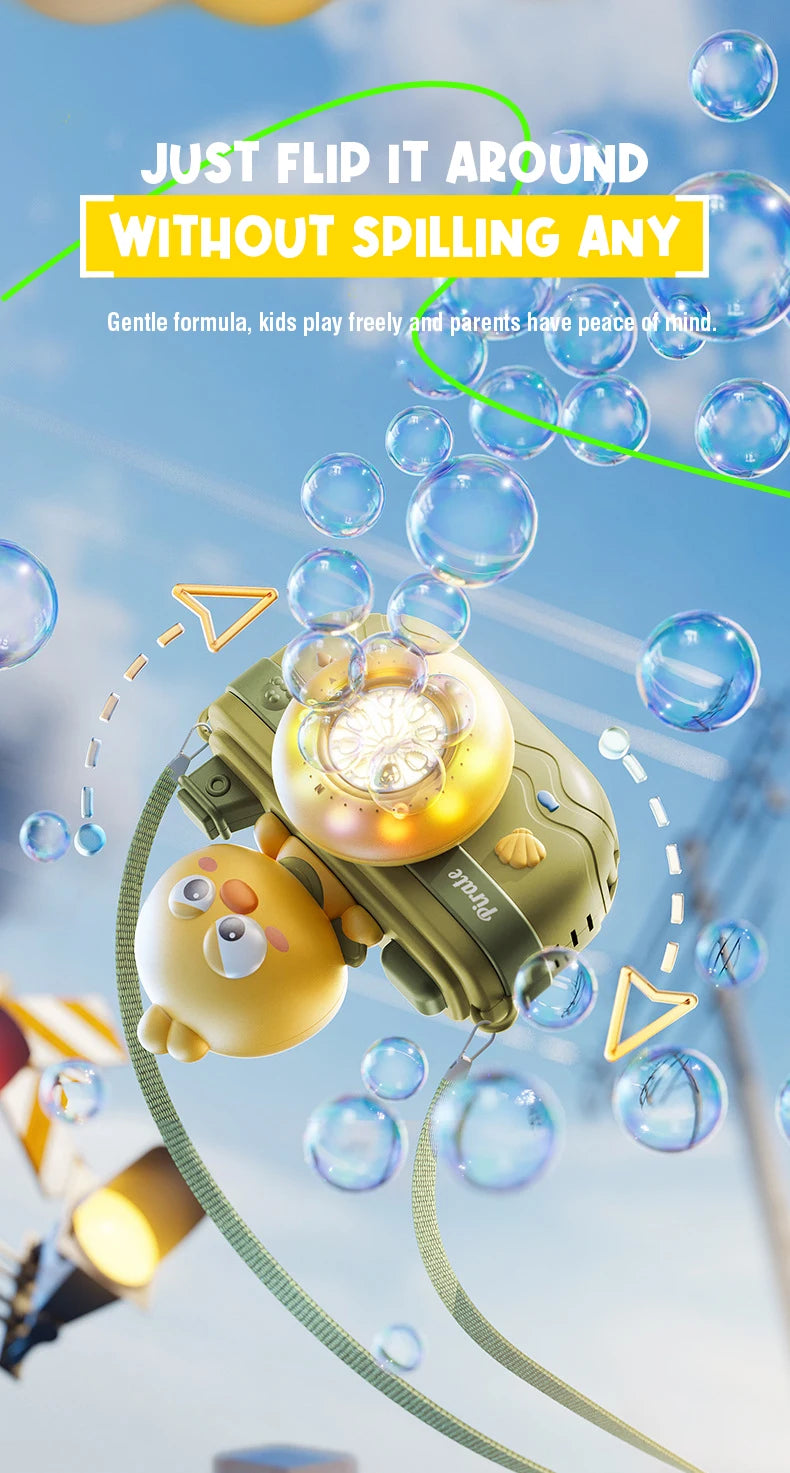 Bubble Blowing Camera Toy with Lights & Music