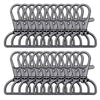 A pack of 30 swivel snap hooks with D-rings for keychains, bags, and craft projects.
