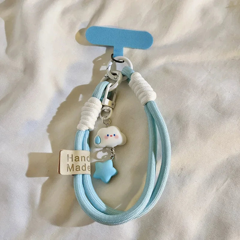 Colorful Cloud and Star Phone Wrist Strap