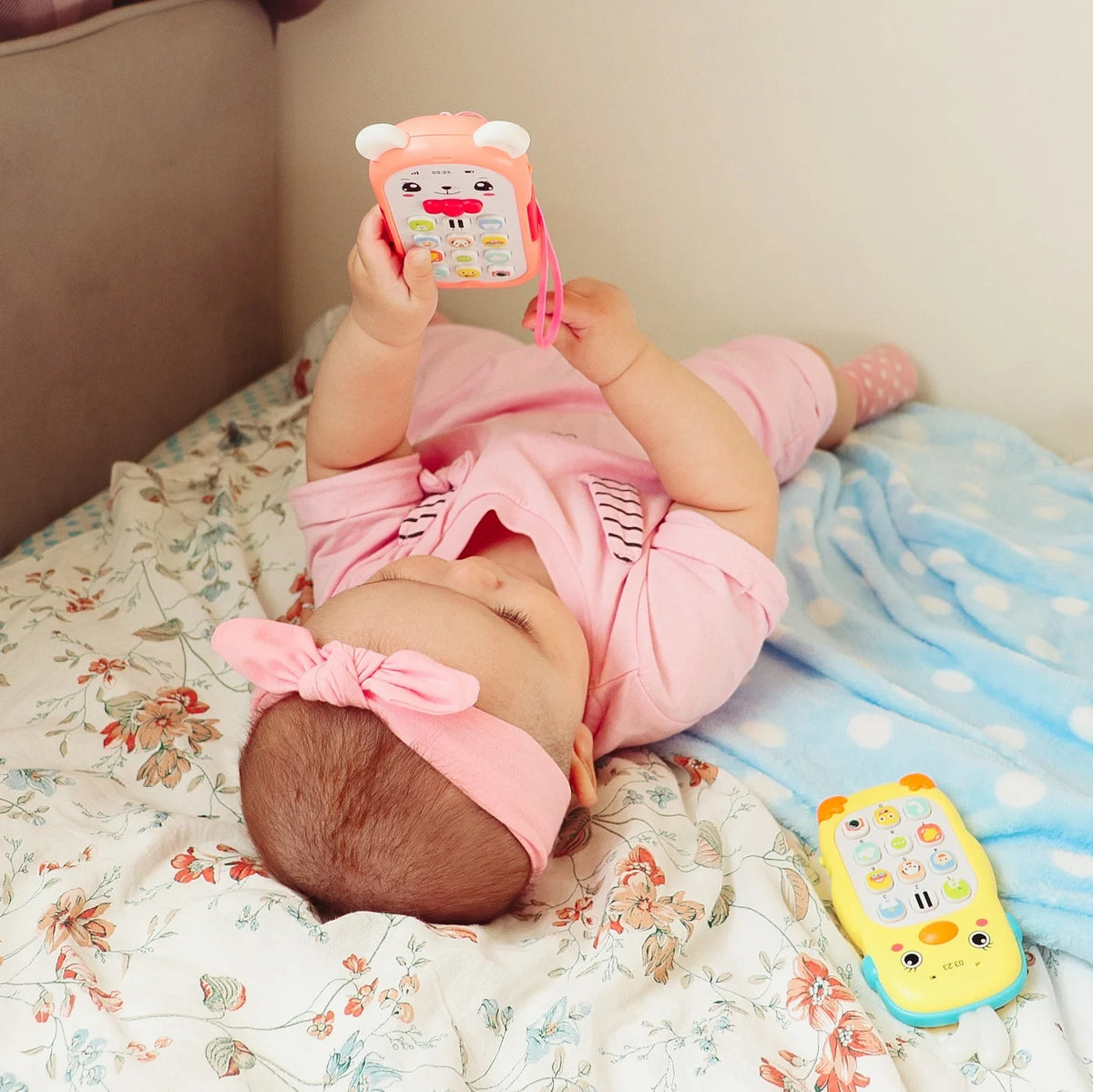 Musical Baby Phone Toy with Teether, Lights & Sounds