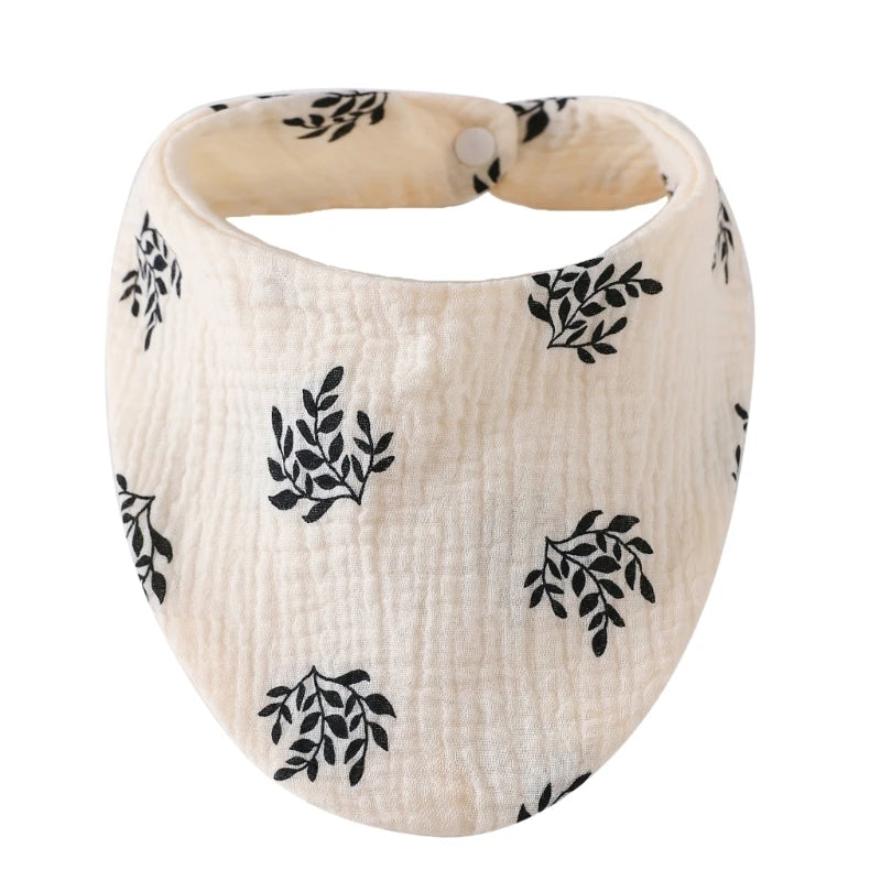 Organic Cotton Muslin Baby Bib with Bandana Style