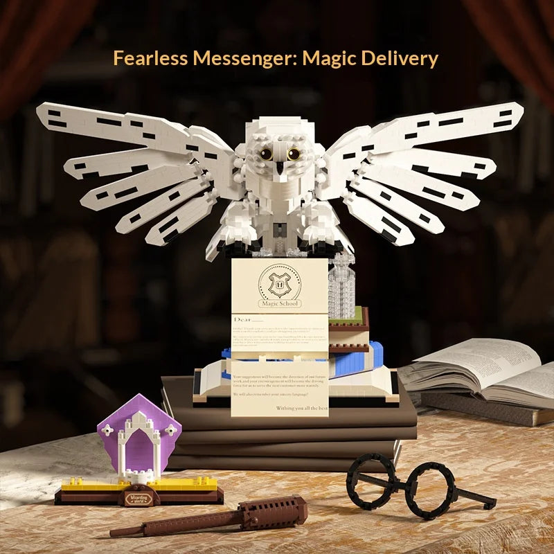 Giant White Owl Micro Building Blocks Set