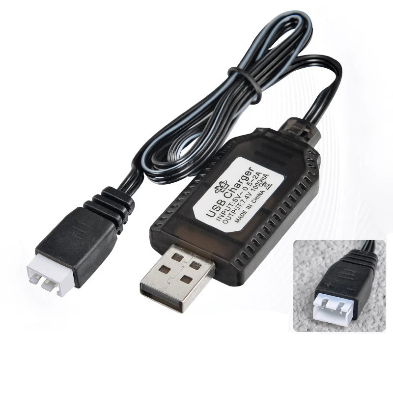USB Rechargeable 7.4V Li-ion Battery Charger Cable