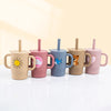 Silicone Baby Sippy Cup with Straw and Handles