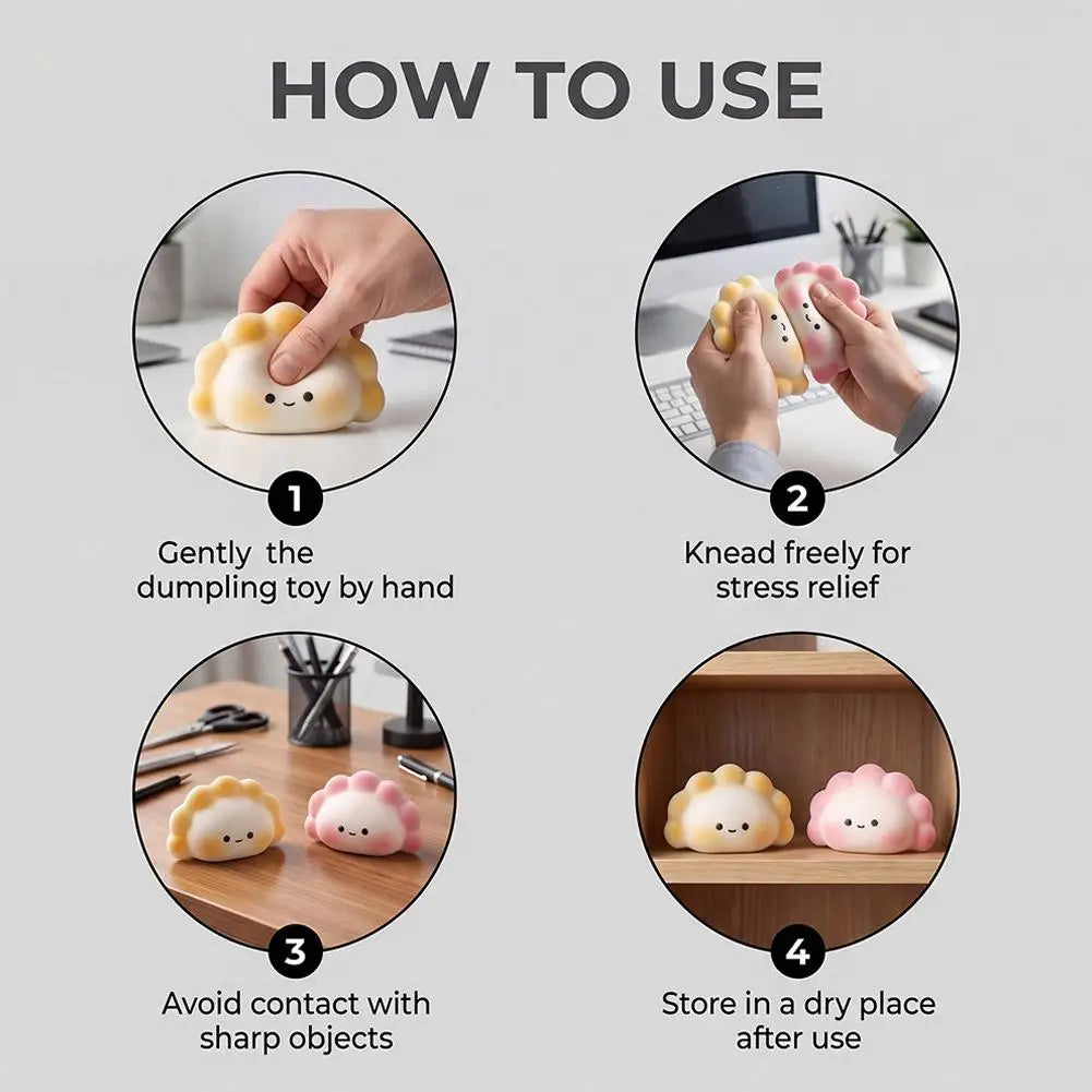 Kawaii Dumpling Squishy Stress Relief Toy