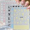 3D Bow Nail Stickers with Ribbon, Heart & Stripe Designs