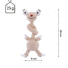 Handmade crochet sloth and squirrel plush keychain charm in beige color