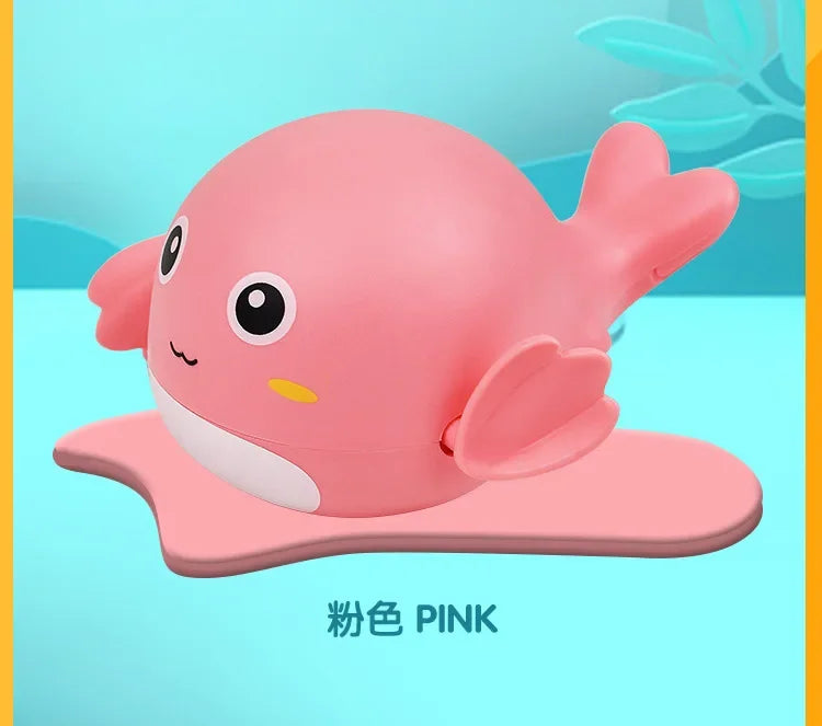 Spring-Powered Bath Toys for Kids – Cute Turtle, Duck, and Whale Water Toys