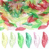 Colorful Acrylic Leaf Charms for Jewelry Making and DIY Crafts (100-Pack)