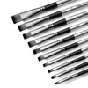 10-Piece Flat Paint Brush Set for Artists – Acrylic, Watercolor, Oil & Gouache
