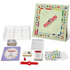 A set of Monopoly board games including a large game board, a digital roulette game box, and game components.