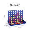 An XL size Connect 4 board game with blue and red plastic pieces displayed in a tray.