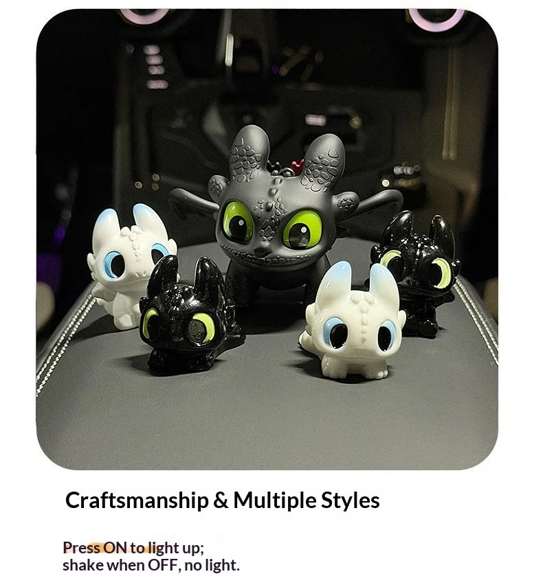 Glowing Toothless Dashboard Ornament with Movable Wings