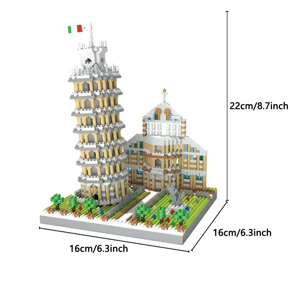 Leaning Tower of Pisa Micro Building Blocks Set