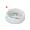 White round silicone mold with a cross-shaped divider for DIY planters and decor