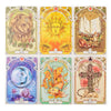 A set of nine Lenormand tarot cards featuring symbols like Bear, Sun, Book, Moon, Fish, and Cross.