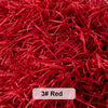Red raffia paper shreds used for gift boxes and baskets