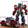 A detailed model of a cartoon character in a robot form, featuring red, blue, and silver components.
