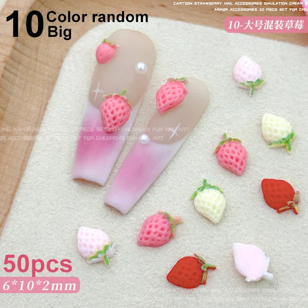 Fruit & Floral Resin Nail Art Decorations