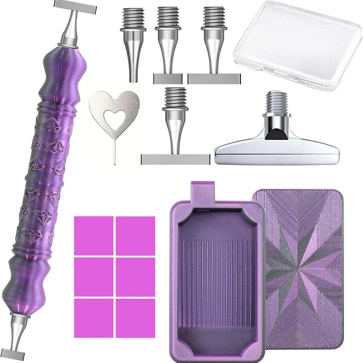 Diamond Painting Pen Set with Interchangeable Tips and Tray