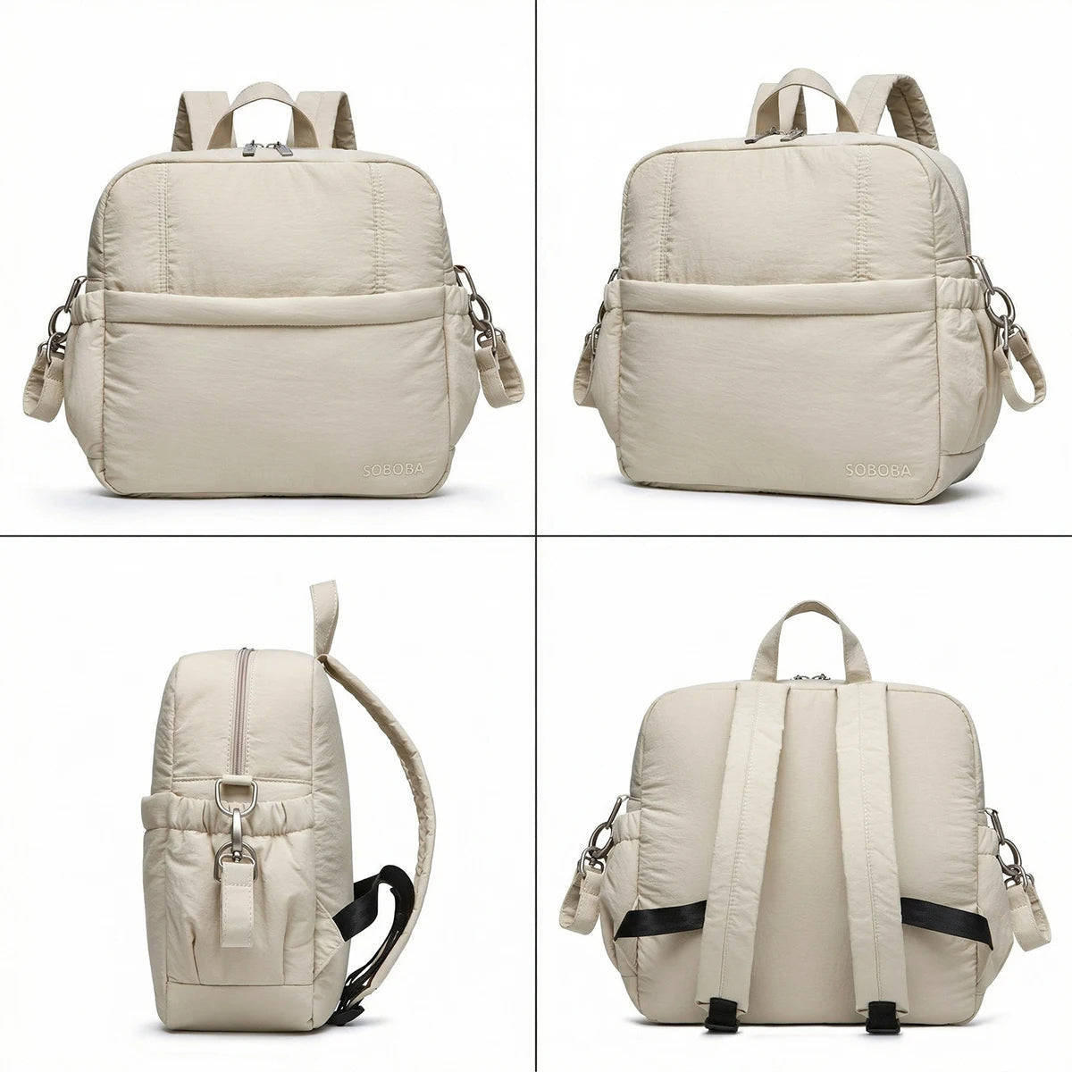 Large Capacity Diaper Backpack with Multiple Pockets