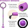 Purple twist and jump ball with a tether for kids featuring a thicker sponge, elastic force drawstring, and a cool automatic 