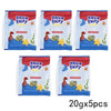 Five packets of Aqua Fairy water elf magic DIY craft kits for kids featuring blue packaging and colorful sea life illustratio
