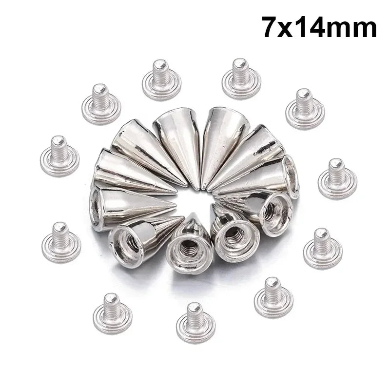 Punk Spike Rivets for DIY Clothing and Accessories