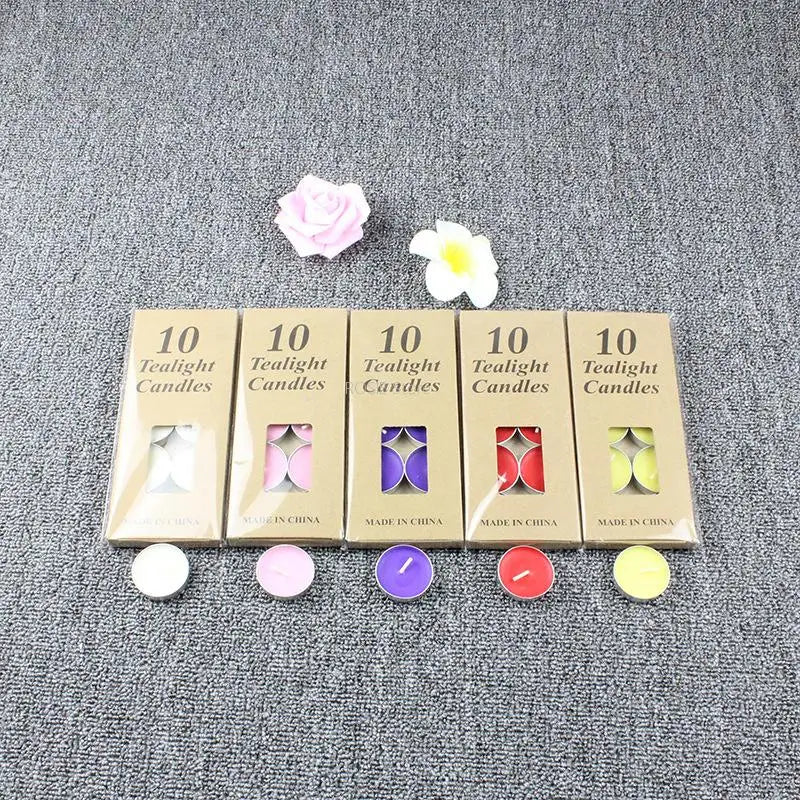 Long-Burning Unscented Tea Light Candles (Set of 10)