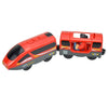 Magnetic Wooden Train Set with Locomotive and Two Carriages