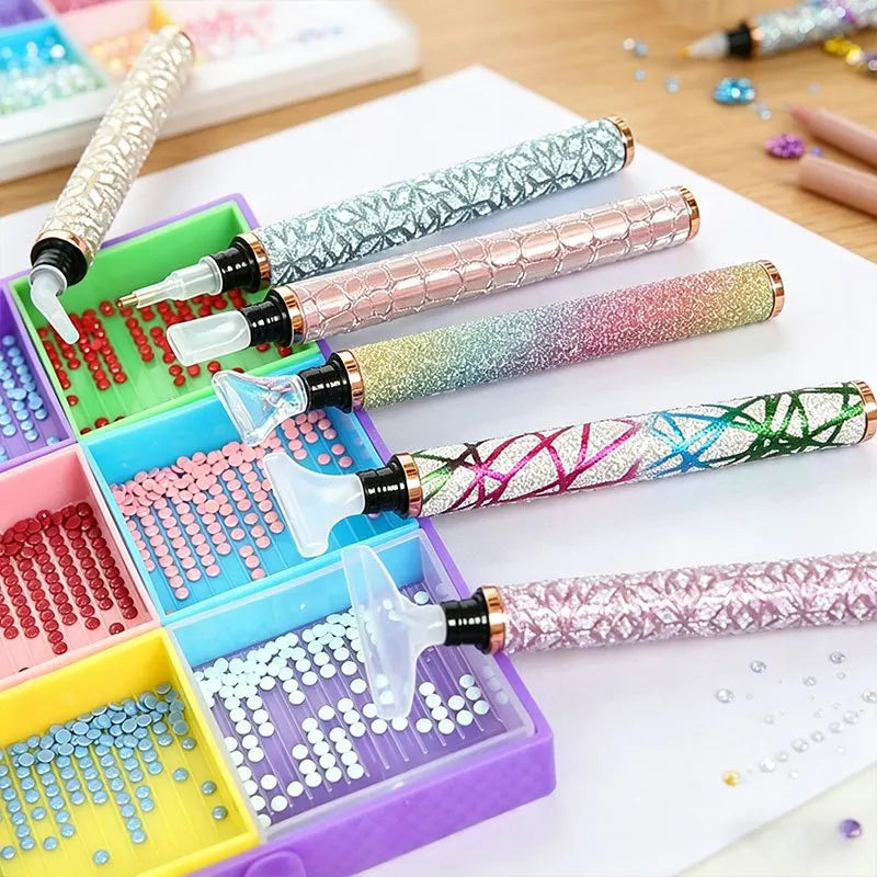 Glitter Diamond Painting Pen Set with 6 Interchangeable Tips