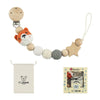 Wooden Baby Pacifier Clip with Crochet Charms