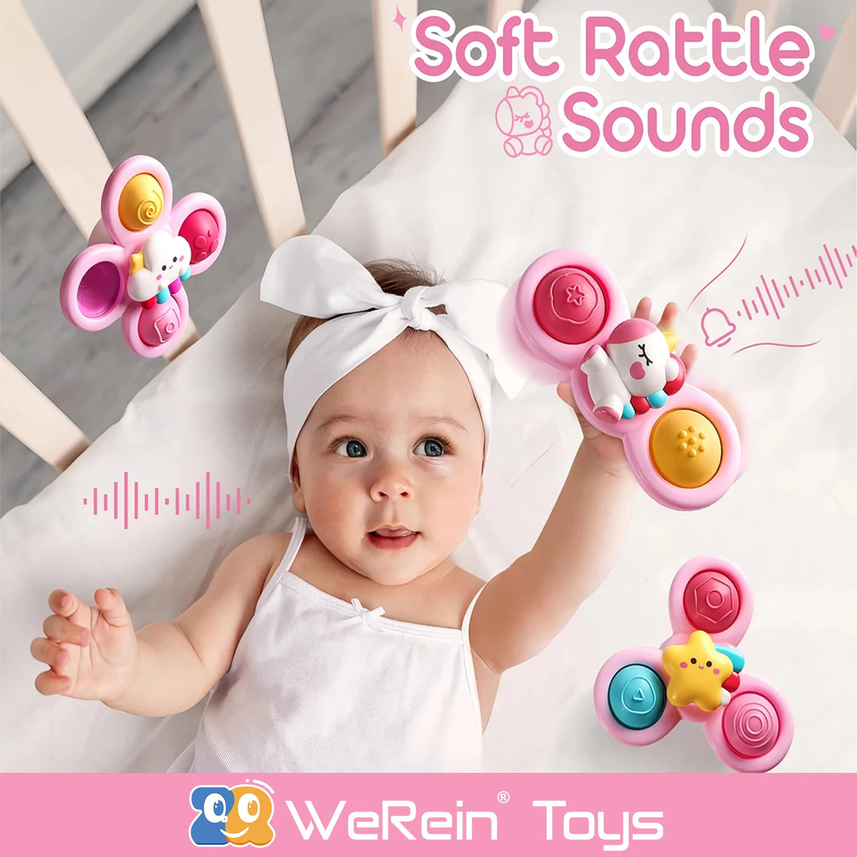 Suction Cup Spinning Top Sensory Toy for Babies & Toddlers
