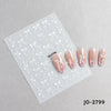 3D Bow Nail Stickers with Ribbon, Heart & Stripe Designs