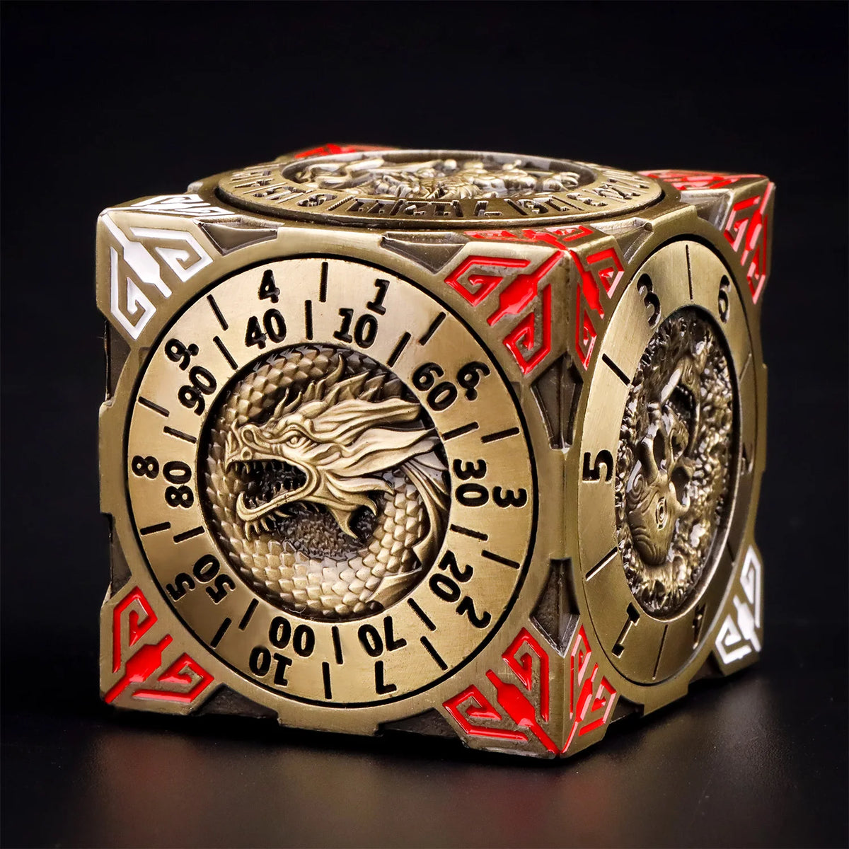 7-in-1 Metal Spinner Dice Cube for D&D