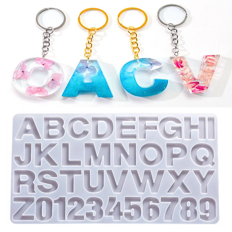Letter & Number Silicone Mold for Resin Jewelry Making
