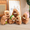 Adorable Capybara Plush Toy with Cute Turtle Backpack