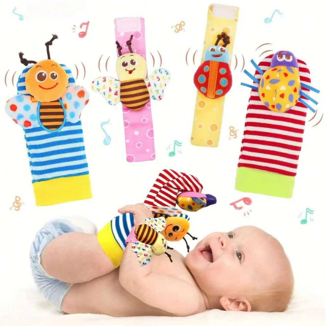 Baby Rattle Sock Toy Set – Soft Sensory & Teething Fun
