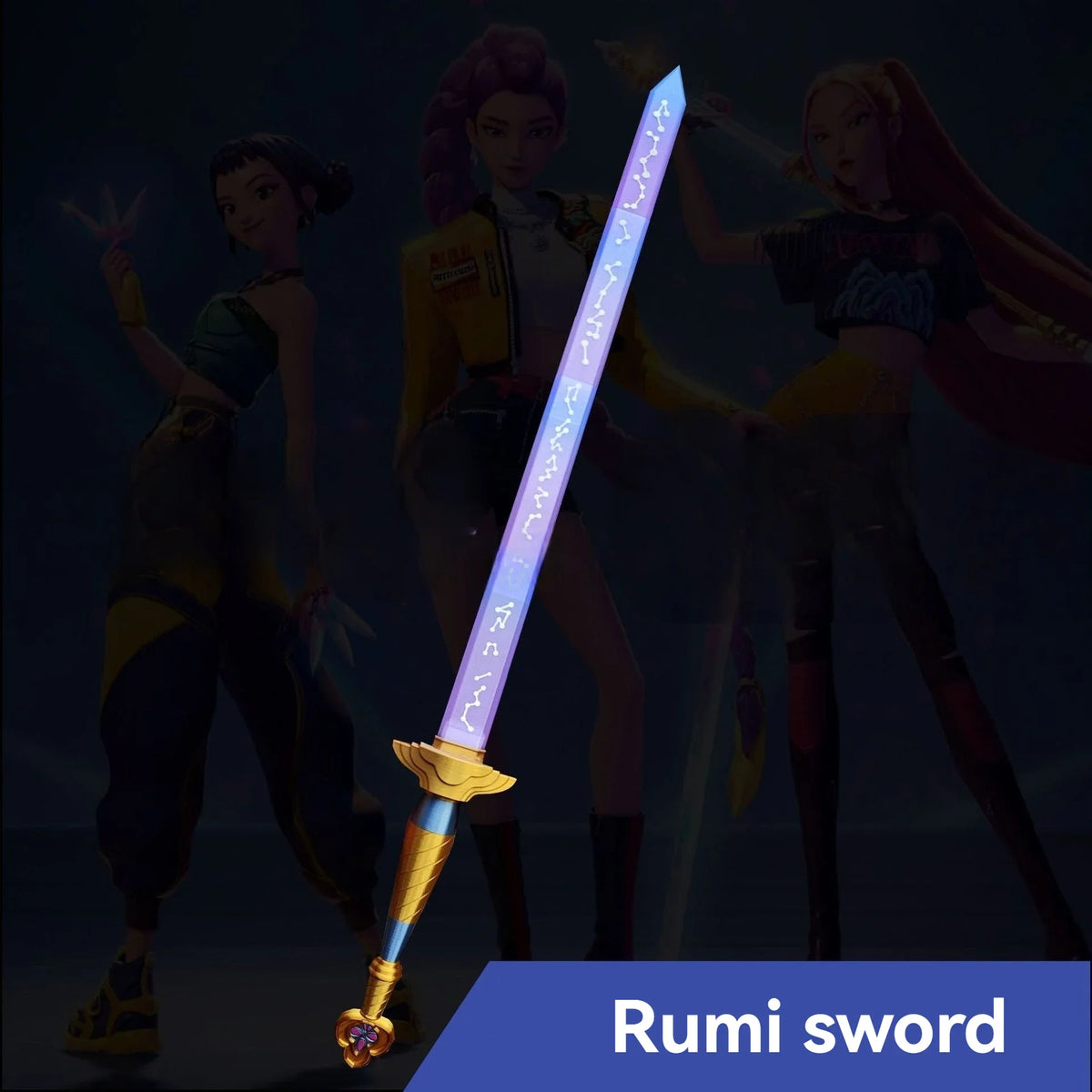 Purple Telescopic Rumi Sword Cosplay Prop