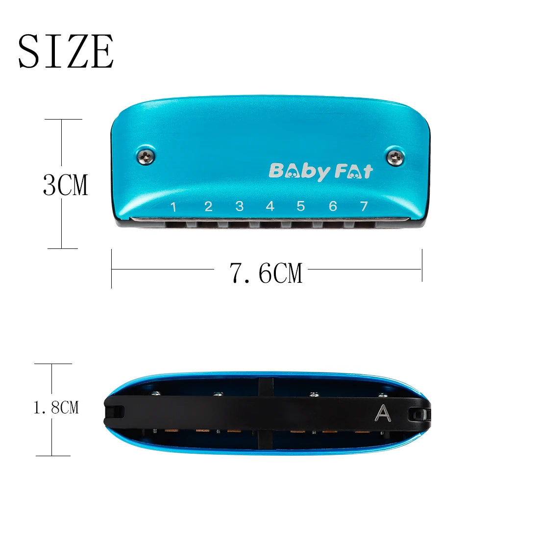 7-Hole Blues Harmonica with Neck Strap