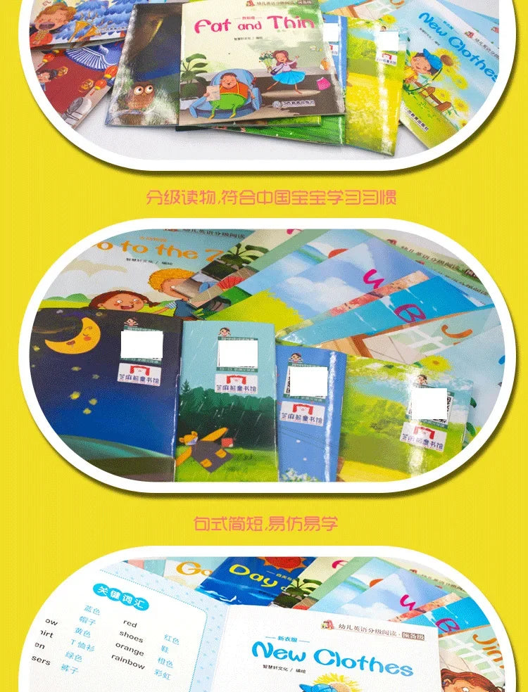 60-Book Set of English Learning Picture Books for Early Readers