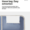 A close-up view of a blue portable waterproof baby changing mat with a light gray trim.