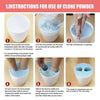 Instructions for using clone powder, showing steps for preparing and molding a keepsake.