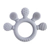 Baby Silicone & Wood Teether – Hand-Shaped Sensory Chew Toy