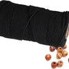 Black natural cotton macrame rope coiled for crafts and decor