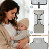 Three easy open steps for a portable foldable waterproof diaper changing pad shown in use.