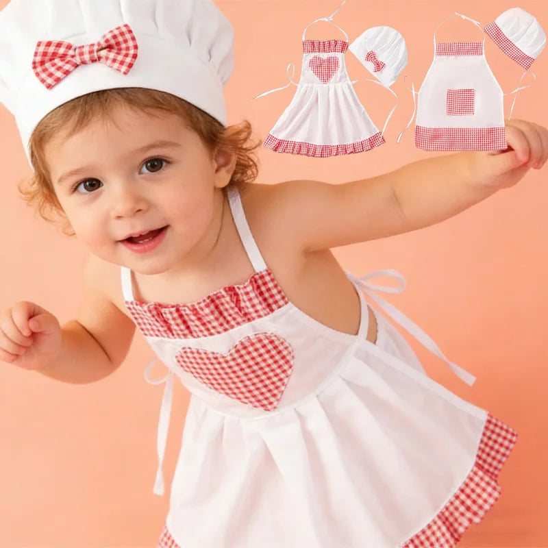 Baby Chef Apron & Hat Set for Photography Props