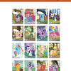 A collection of My Little Pony Friendship Eternal Moon Edition collectible trading cards featuring various pony characters.