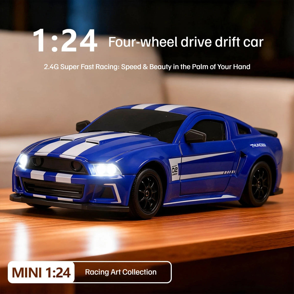 M3 GT500 1/24 RC Drift Car 4WD 2.4G High-Speed Remote Control Car