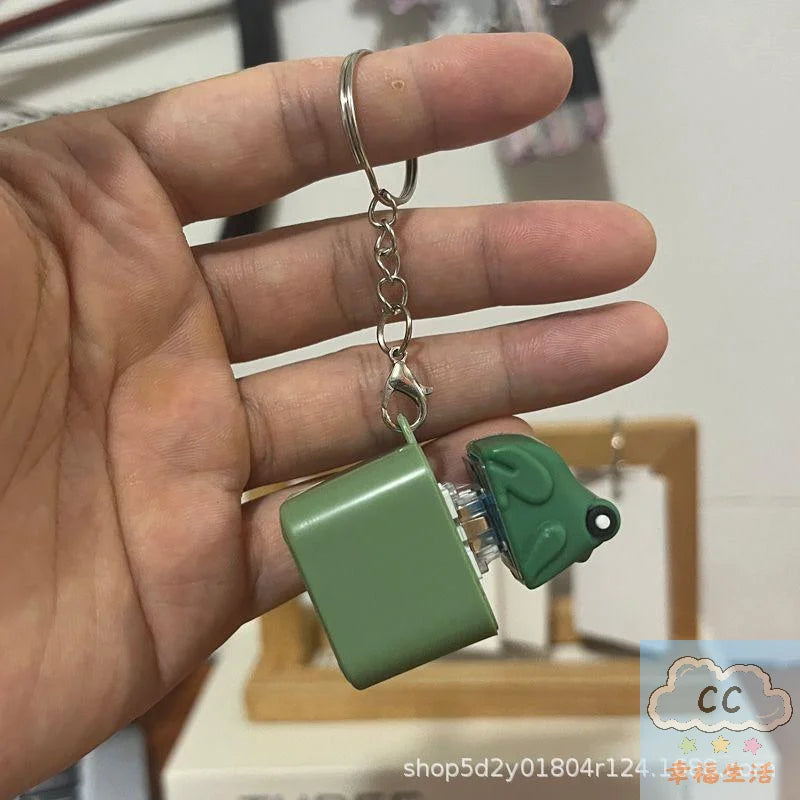Frog Clicker Keychain with LED Light and Sound